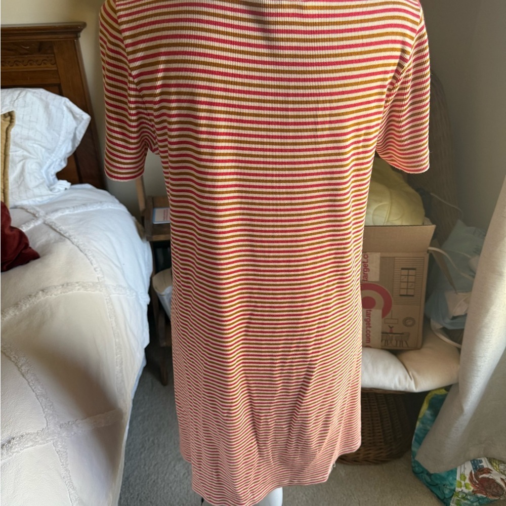 Madewell Striped Red and Yellow Dress - Picture 3 of 4